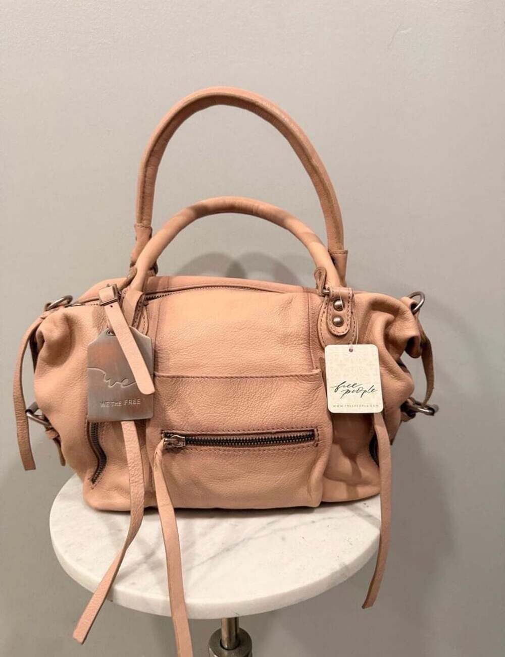 Free People We The Free Baby Emerson Leather Tote Bag NWT